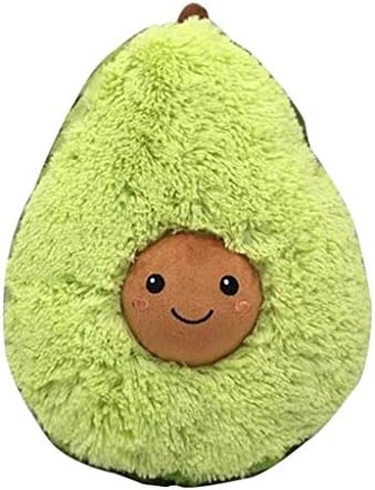 Mjjsk Stuffed Plush Avocado Toys Pillow Comfort Food Avocado Plush Pillow Doll Christmas Birthday Valentine's Gift (D)