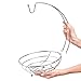 Fruit Basket with Banana Hanger & Citrus Fruit Peeler– Discover this Amazing Fruit Bowl Bundle- Improve Your Fresh Fruit Storage Now- Elegant Chrome Finish!