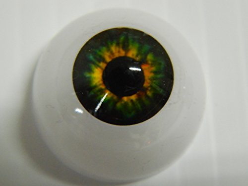 26mm Pair of Realistic Life Size Acrylic Half Round Hollow Back Eyes for Halloween PROPS, MASKS, DOLLS or Bears FN04