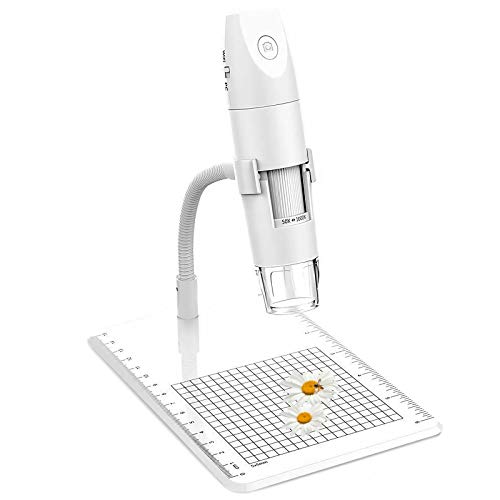 Microscopio Digital WiFi, HALOVIE Microscopio Digital Inalámbrico 50x -1000x Aumento 1080P HD 8 LED Microscopio Digital Electronico USB Compatible con iPhone/iPad/Mac/Teléfono Android/Tableta/PC
