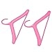 Crqes 20 Pcs Pink Hangers for Barbies Dolls' Clothes Accessories