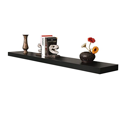 WELLAND 60 inch Black Mission Floating Shelves for Wall, Bathroom Wall