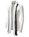 (GD92) Slim Fit Hound tooth Check Open Front Shawl Collar Stylish Wool Cardigan WHITE US M(Tag size XL)