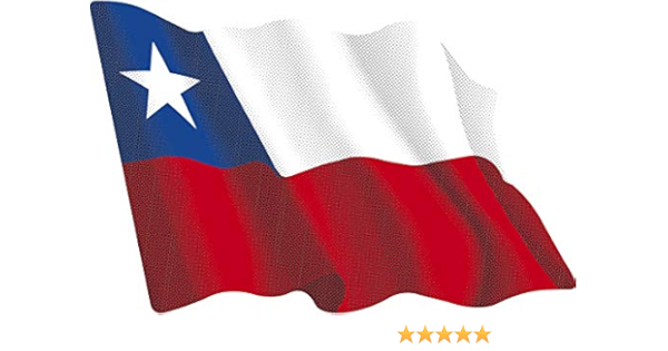 Artimagen Pegatina Bandera Ondeante Chile pequeña 65x50 mm.