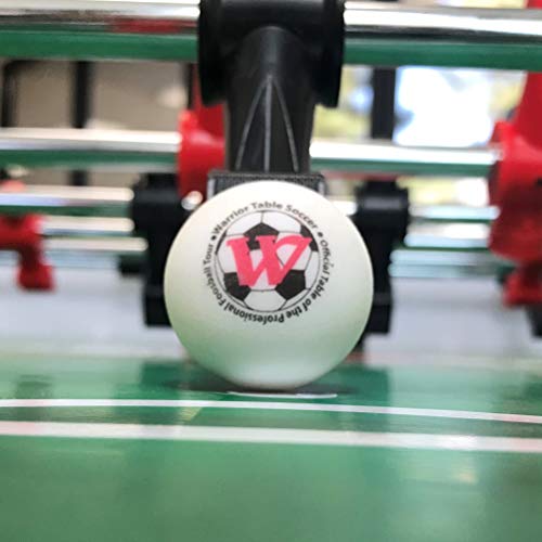 Warrior Table Soccer Foosball Table Replacement Foosballs - Official Tournament Game Ball- Tabletop Soccer Balls (4, White) - Thumbnail 2