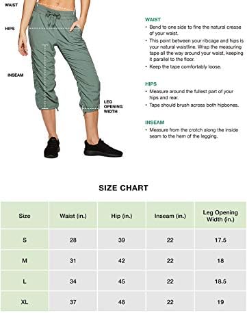 RBX Active Women's Fashion Lightweight Stretch Woven Body Skimming Drawstring Capri Pant 6 RBX Active Women's Fashion Lightweight Stretch Woven Body Skimming Drawstring Capri Pant