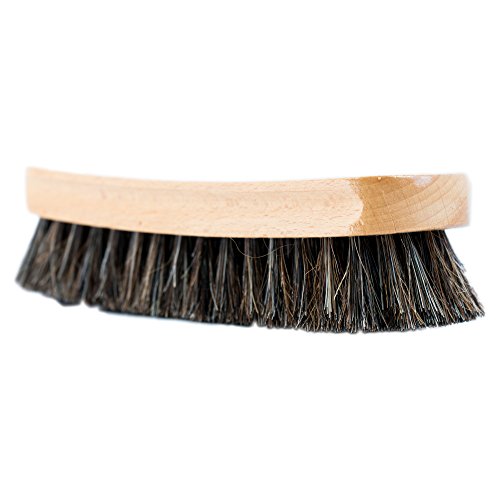 Cadillac Shoe Brush - Boot/Shoe Brush Cleaner - 100% Horsehair Shine Brush - Wood Finish Sneaker Cleaning Brush Scrubber