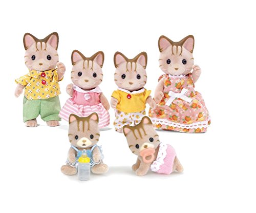Calico critters sandy cat family set with sandy cat twi…