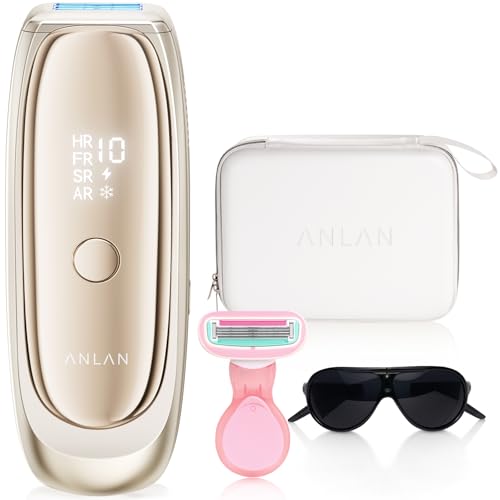 ANLAN 26J IPL Geräte Haarentfernung, Saphir Eis-Kühlung, Duale Lichter, Laser Haarentfernung zuhause Schmerzlos, 4 Modi, 10 Energiestufen, 0.18s Schnellblitz&5-fach Blitze, Beine, Bikinizone, Gesicht thumbnail 1