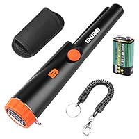 UNIROI Metal Detector IP65 Water-Resistant Pinpointer with 9V Battery Buzzer Vibration LED Indicator UD002