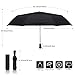 Ace Teah 55 Inch Folding Umbrella, Compact Travel Umbrella Large Travel Golf Umbrella 10 Ribs, Auto Open Close Umbrella with windbreak Double Canopy Vent and Safety Reflective Strip, Black