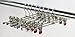 Mawa by Reston Lloyd Space-Saving Clothes Hanger for Pants and Skirts with Two Non-Slip Clips, Style K/30D, 12-Inch, Set of 12, Black