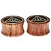 Deathly Hallows Organic Wood Flesh Tunnels Double Flared Ear Stretcher Saddle Plugs Gauge 12mm 1/2