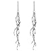 Long Earrings for Women Dangle Drop Earrings Silver Fashion Twist Wave