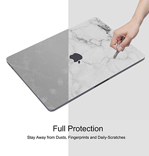 Digi-Tatoo 4-in-1 MacBook Skin Decal Sticker Compatible with Apple MacBook Air 13 Inch 2018 Release (Model A1932), Full Body Protective, Removable and Anti-Scratch, Fresh Marble