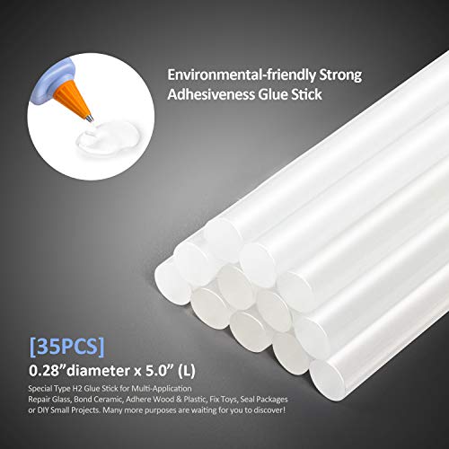 Poniie PN-G30 Mini 30W Hot Melt Glue Gun with 35pcs Strong Adhesive Glue Sticks for DIY Small Craft Projects, Sealing & Quick Repairs