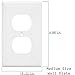 ENERLITES Mid-Size Duplex Receptacle Outlet Wall Plate, Electrical Outlet Covers Plates, Midway Size 1-Gang 4.88