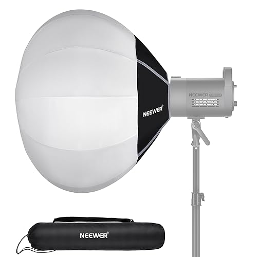 NEEWER 26"/65cm Softbox Linterna, 360° Difusor de Luz Liberación Rápida, Montura Bowens, Aleación Nailon Ligera para Iluminación Vídeo LED Continua RGB CB60, CB60B, CB200B, MS60B, MS60C, MS150B, NS26L