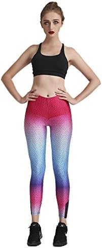 Lesubuy V Wide Waistband Full Length High Waisted Compression Gym Athletic Exercise Leggings Workout for Women XS-XL