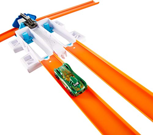 hot wheels track builder 2 lane launcher