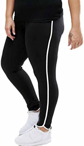 Women Yoga Pants Daoroka Ladies Plus Size Power Flex Skinny Tummy Control Splicing Athletic Gym Fitness Running Sport Workout Capri Leggings Trouser (XL, Black2)