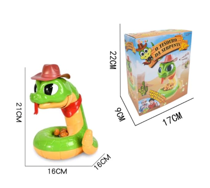 Jogo Tesouro da Serpente Cobra Cowboy Interativo Pega Ouro da Cobra com Som e Movimento Brinquedo Infantil Educativo Jogo de Habilidade e Estratégia para 2 ou Mais Jogadores Acima de 3 Anos