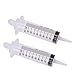 Buytra 2 Pack Garden Syringe 100ML/CC, Plastic Syringe for Hydroponics Nutrient Measuring, Watering, Refilling, Lab Experiment