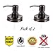The Southern Jarring Co. Oil-Rubbed Bronze Stainless Steel Mason Jar Hand and Dish Soap Dispenser Lids (2) - Rustproof - Rustic Farmhouse Soap Pumps for Mason Jar Decor