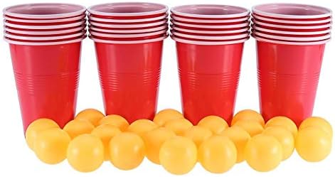 ビール卓球セット ビール卓球セットには パーティー用の24個の赤いカップ