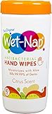 Wet-Nap The Original Anti-Bacterial Wipes Cannister, Citrus, 40 Count