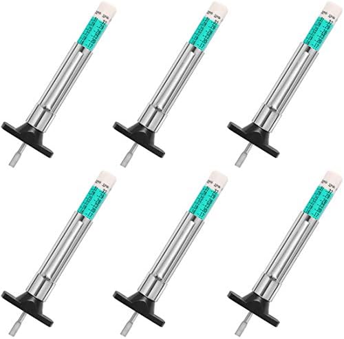 PRONDTire Tread Depth Gauge, Tread Depth Gauge, Tire Gauges, Color Coded Tire Depth Gauge, Tire Tread Gauge, Tire Tread Depth Accurate Measurement Tools (Green Type - 6PCS)
