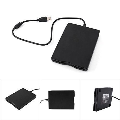 Richer-R USB Floppy Disk, 3.5 inch USB External Floppy Diskette Disk Drive Portable 1.44MB FDD for PC Windows 7/8/98/ME/2000, Windows XP/Mac(Black) - Thumbnail 5