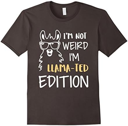 Mens Funny Llama tshirt llama-ted edition Small Asphalt