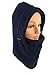 Women's Fleece Balaclava Hooded Face Mask Neck Warmer Ski Hood Snowboard Mask Wind Protector (Navy Blue)