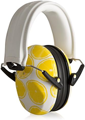 Muted Designer Hearing Protection For Infants &amp; Kids - Adjustable Children's Ear Muffs from Toddler to Teen - Lemon Yellow