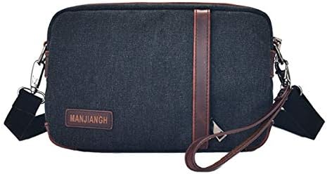 Defeng Men Canvas Shoulder Bag Men's Cross Body Bag Messenger 3-way Clutch Bags Daypacks