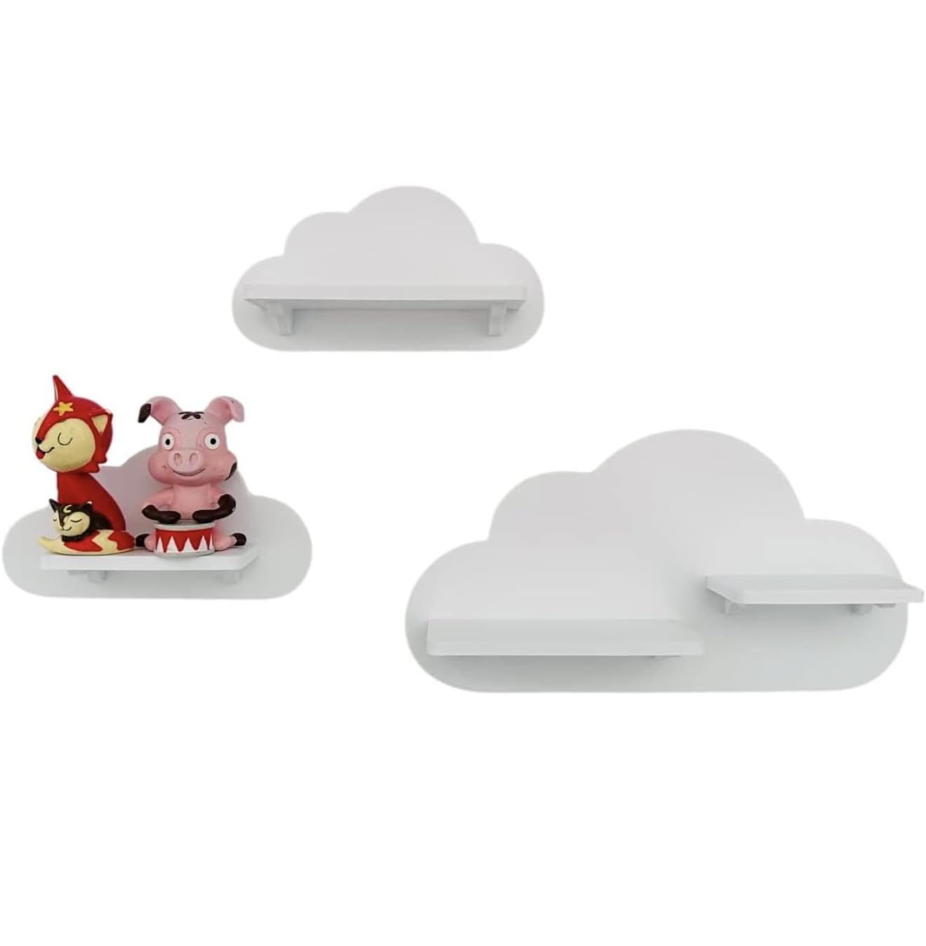 PsGreen Set of 3 Clouds White Suitable for Toniebox Tonie Figures