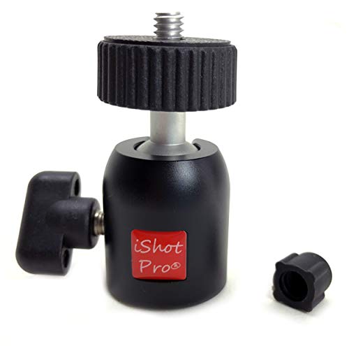 iShot Pro MBH-8846 Tripod Mini 360° Ball Head Works with iPad/iPhone Tripod Mounts, Nikon Cannon Sony Pentax Lumix Cameras, Tripods, Monopods, Camera Brackets & Photography Light Stand Connectors - Thumbnail 5