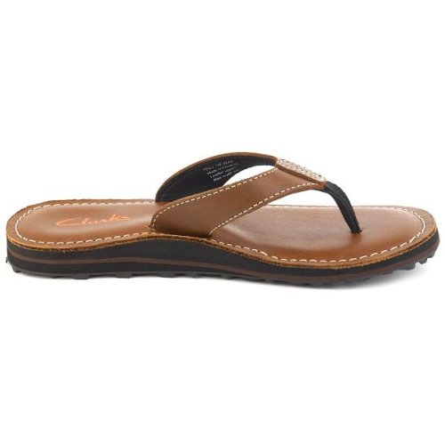 clarks roxanna flip flops black