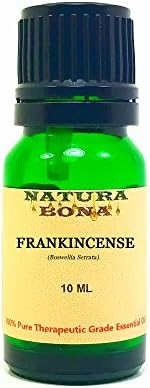 Frankincense Essential Oil - 100% Pure Organic Therapeutic Grade Organic Boswellia Serrata Oil in a 10ml Green Glass Euro Dropper Bottle. (FRANKINCENSE)
