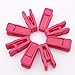 32 Pcs Plastic Hanger Clips, Heavy Duty A Style Pinch Grip Finger Clips to Hang Clothes, Baby Hanger Clips,Trousers, Jacket, Sweater, Coat - Red