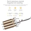 CreBeau-3-Barrel-Hair-Curler-25-mm-Hair-Waver-Curling-Iron-Wand-Adjustable-Temperature-with-Two-Gear-Temperature-Control-for-BeachyFrizz-Free-Waves-for-Women-Gold CreBeau 3 Barrel Hair Curler, 25 mm Hair Waver Curling Iron Wand Adjustable Temperature with Two Gear Temperature…
