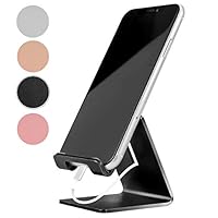 Cell Phone Stand Holder - Urmust Z1 Aluminum Desktop Solid Portable Universal Desk Stand Compatible with All Mobile Smart Phone Huawei iPhone X 8 7 6 Plus 5 Ipad Mini Tablet Office Decor