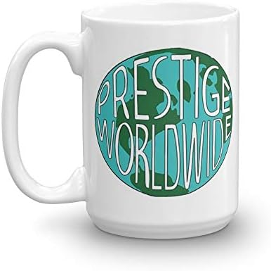 Prestige Worldwide. 15 Oz Fine Ceramic Mug With Flawless Glaze Finish. 15 Oz Ceramic Glossy Mugs Gift For Coffee Lover