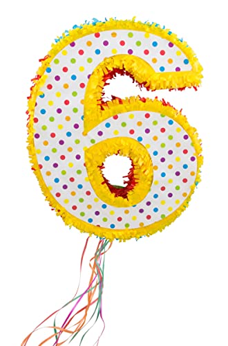 Folat 60946 Pinata Number 6-49 cm, Multi Colours