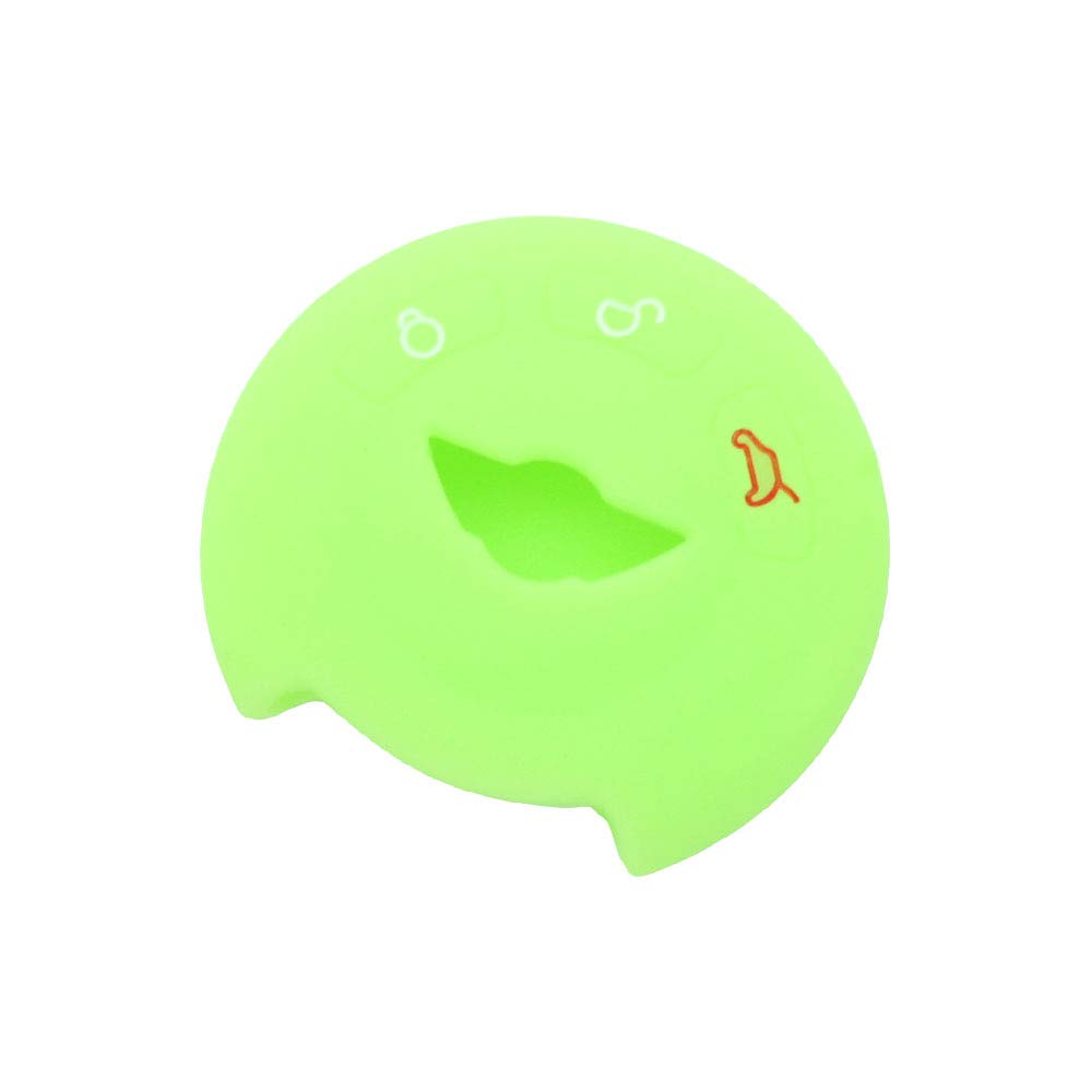 BROVACS Silicone Cover Protector Case Holder Skin Jacket Compatible with MINI Cooper 3 Button Round Smart Remote Key Fob CV9905 Neon Green