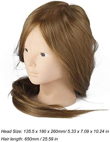 26インチブラウントレーニングマネキンヘッド美容院ダミーヘアスタイル長い髪の人形は メイク練習用マネキン頭部をヘッズ B07mldl98k 1 353円