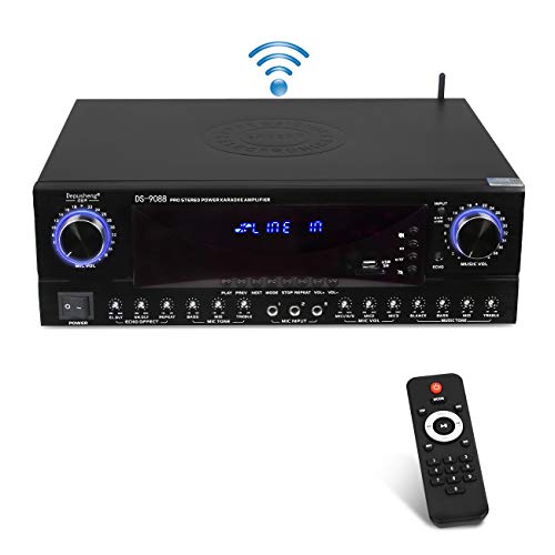 Depusheng Hybrid Amplifier Receiver – Home Theater Amp Stereo, Bluetooth Streaming, MP3/USB/SD Readers, FM Radio, 560 Watt