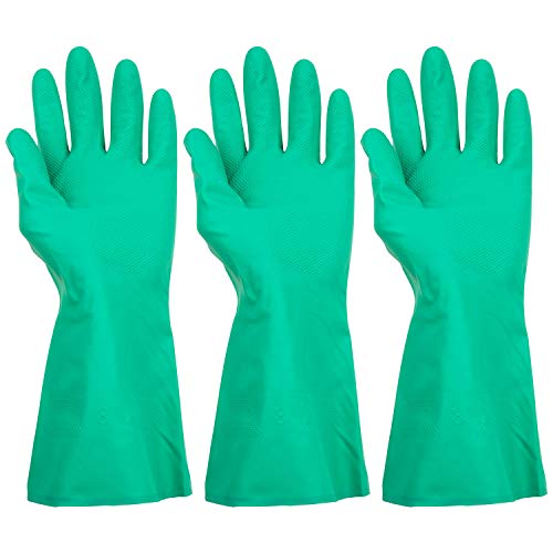 ThxToms Nitrile Dishwashing Gloves, Household Kitchen Cleaning Gloves, Latex Rubber Free, 3 Pairs Medium