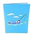 PopLife® Fishing Trip 3D Pop Up Father’s Day Card - Happy Anniversary, Boat Gift, Birthday, Retirement Card - for Boaters, Husband, Dad, Son, Brother, Boss, Friend, Grandpa